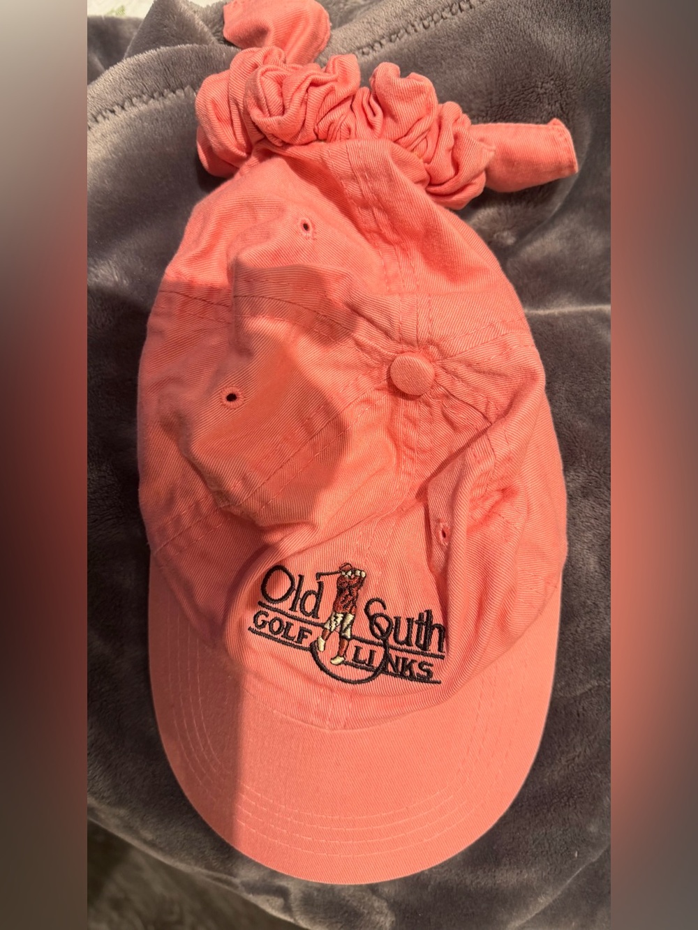Town Talk Old South Golf Links Coral Pink Cotton Golf Hat Adjustable 🧢⛳